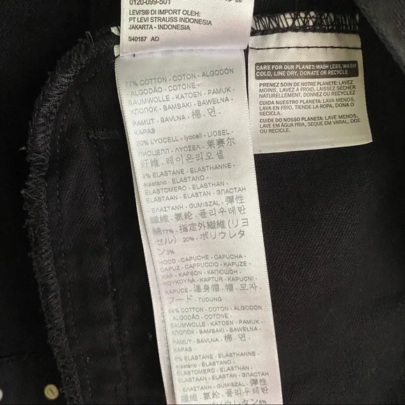 Levi’s Black Denim Hooded Trucker Jacket Size M - Picture 9 of 11